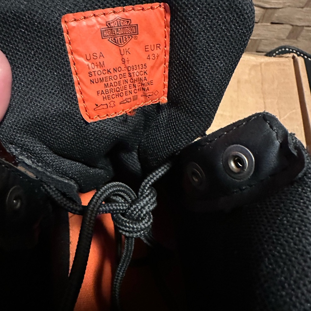 Harley-Davidson Men's Beau 6-Inch Black  Inside Zip D93135 Size 10.5 - Picture 8 of 8